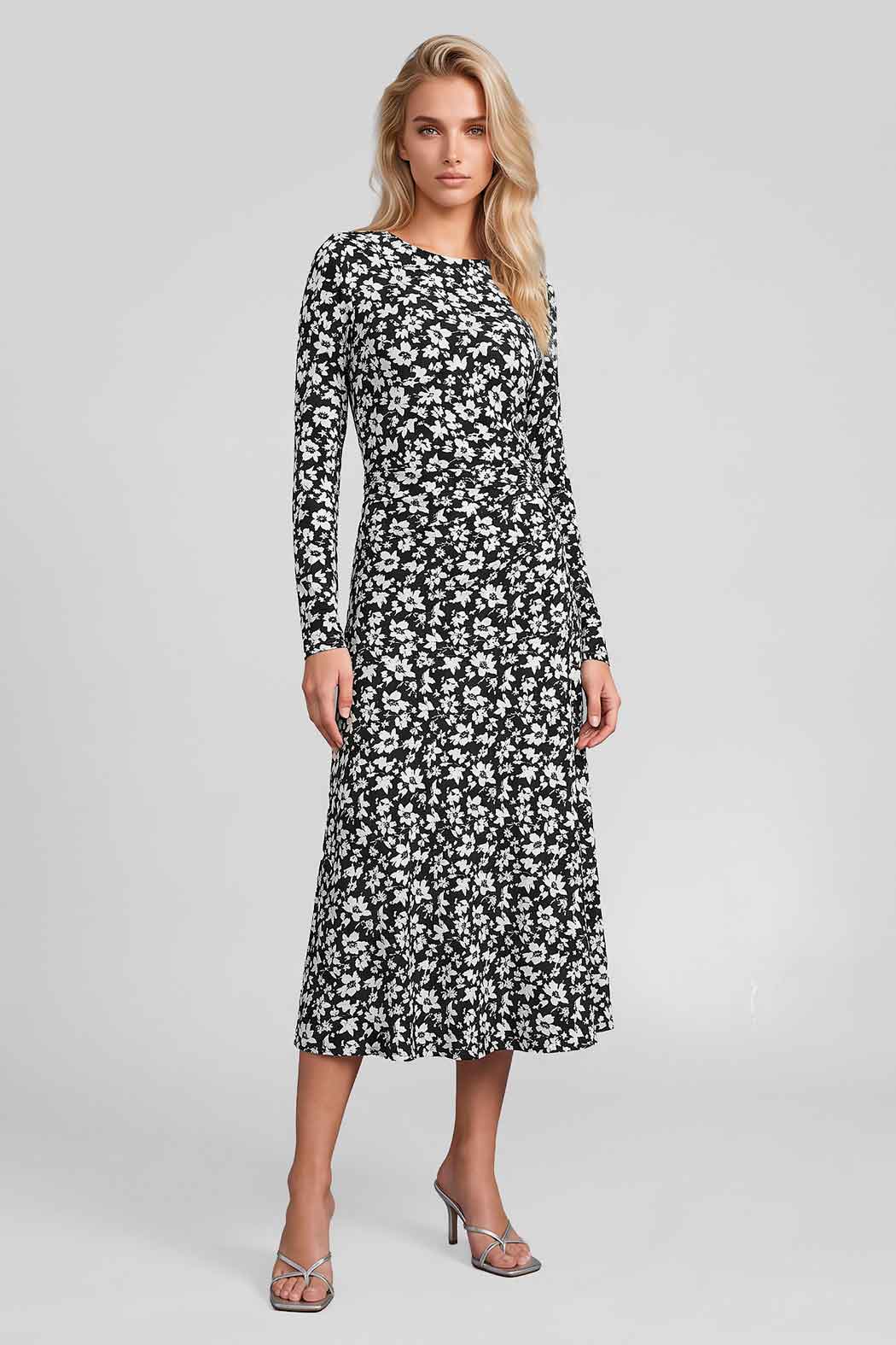 Vestido Midi Con Estampado Floral