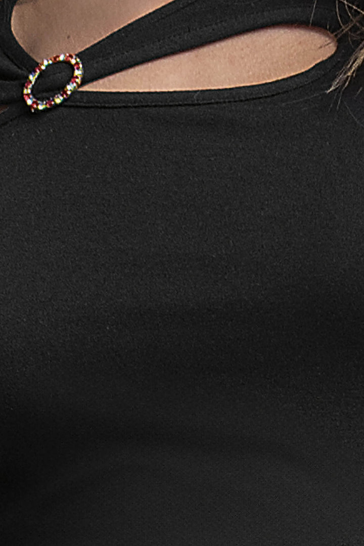 Blusa De Manga Larga Con Abertura Al Frente