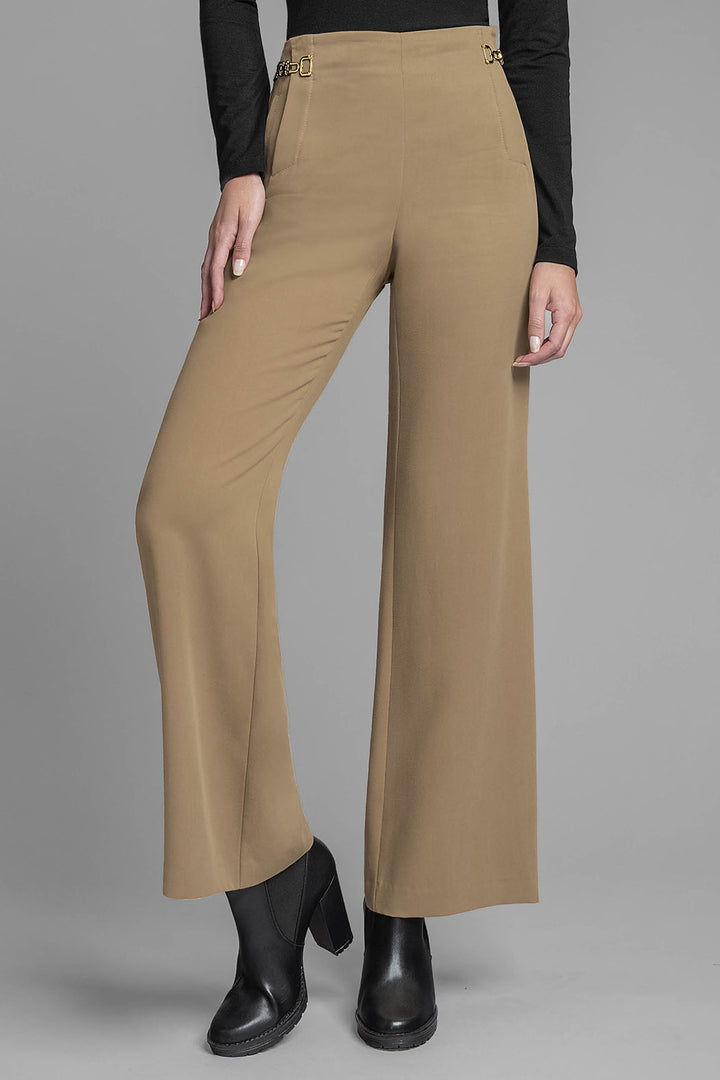 Pantalon Corte Recto Con Bolsas Al Frente