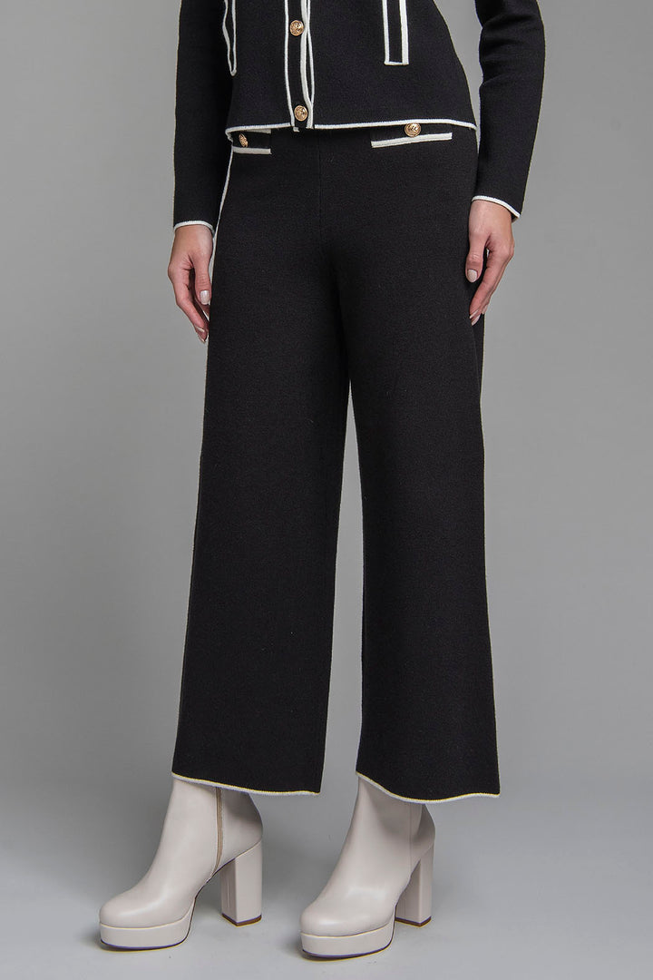 Pantalon De Punto Corte Recto