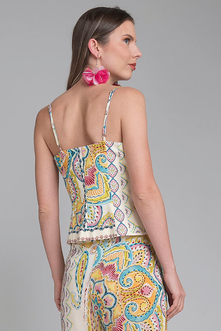 Blusa Estampada Tipo Halter