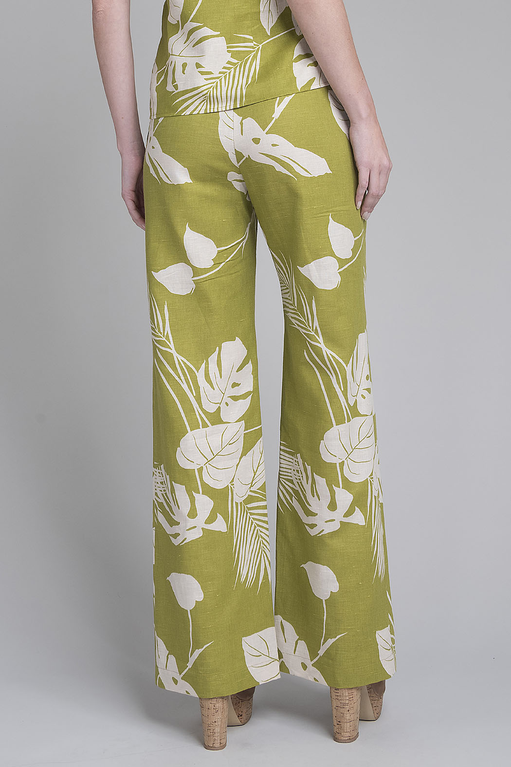 Pantalon Estampado Corte Recto
