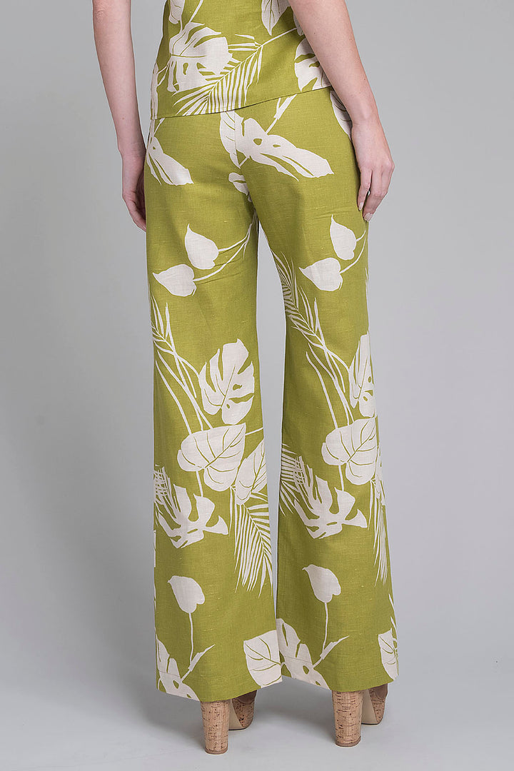 Pantalon Estampado Corte Recto