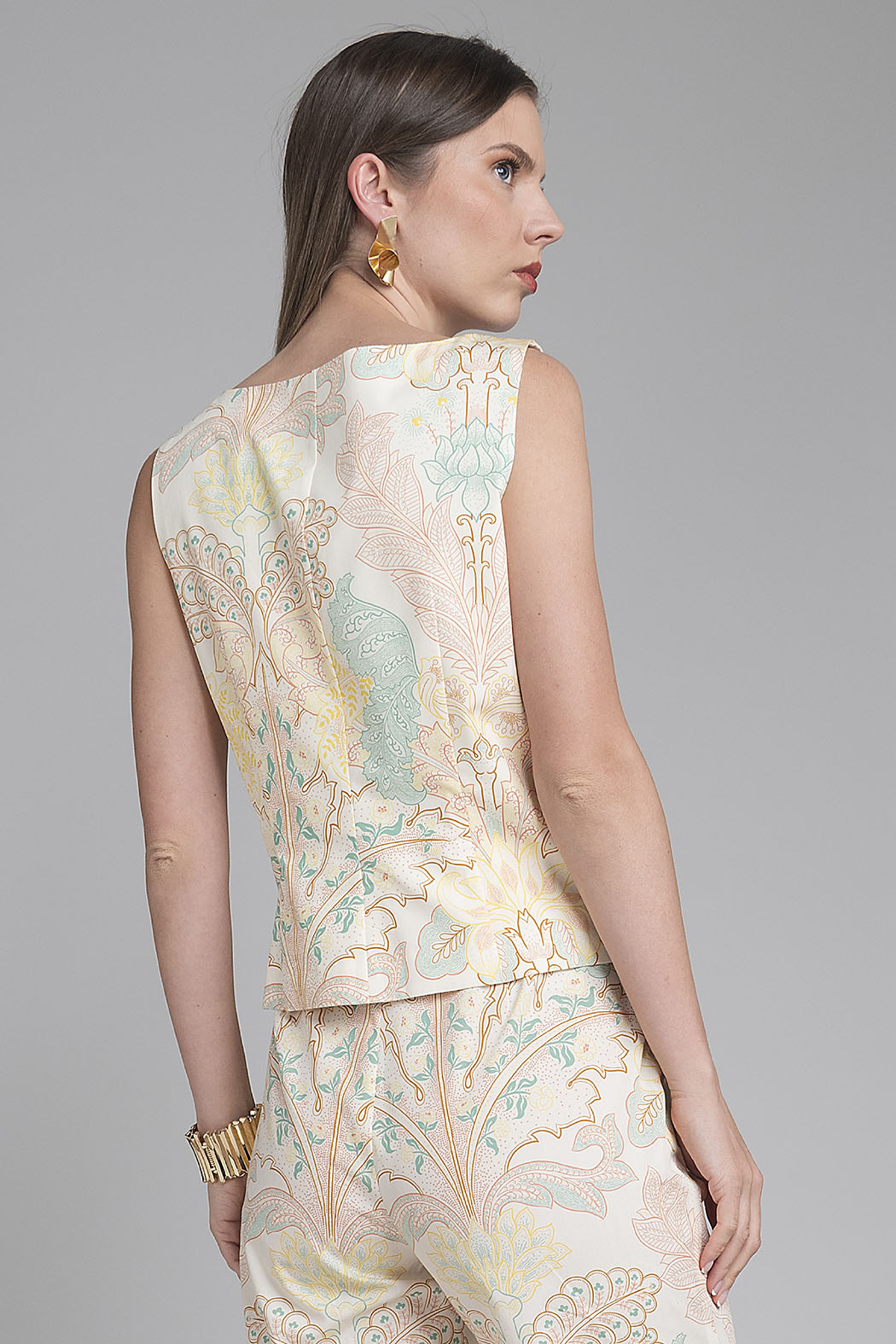 Blusa Estampada Sin Mangas