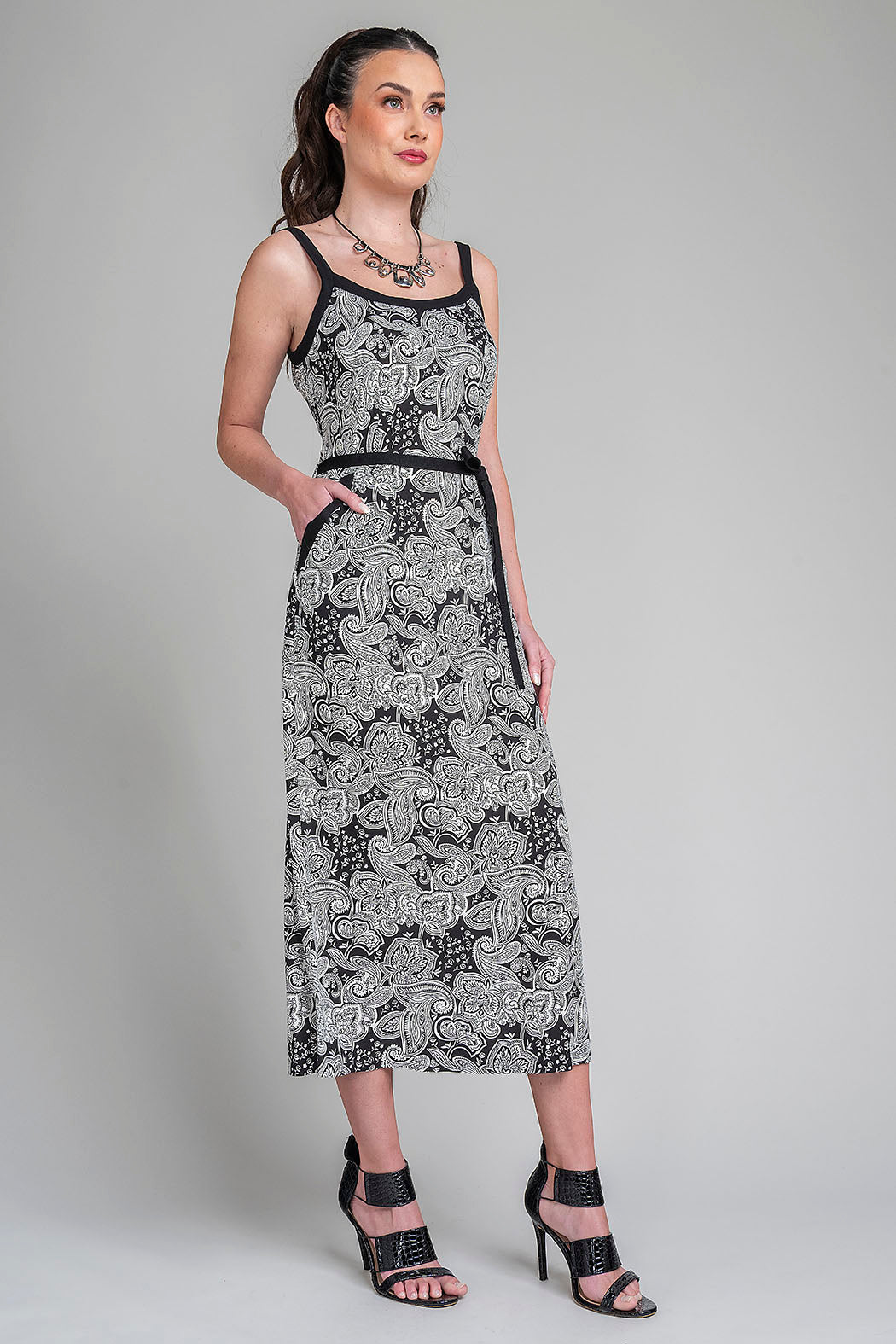 Vestido Estampado De Tirantes