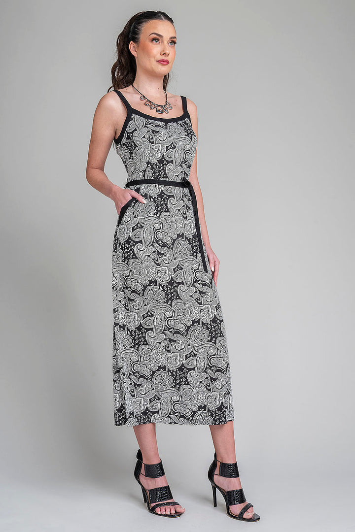 Vestido Estampado De Tirantes