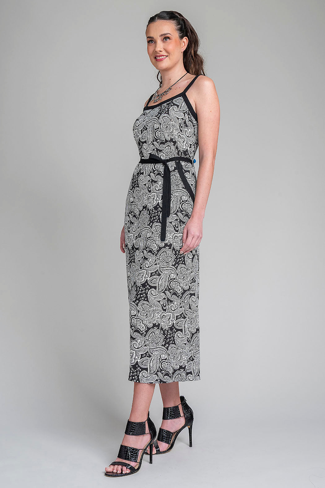 Vestido Estampado De Tirantes