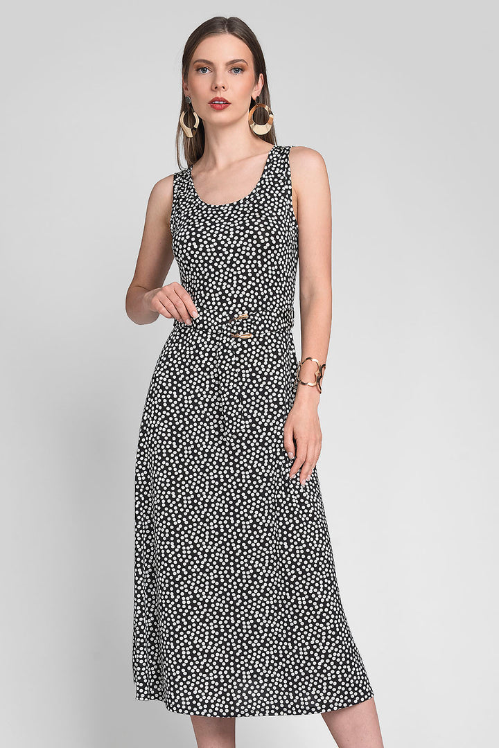 Vestido Largo Estampado Sin Mangas