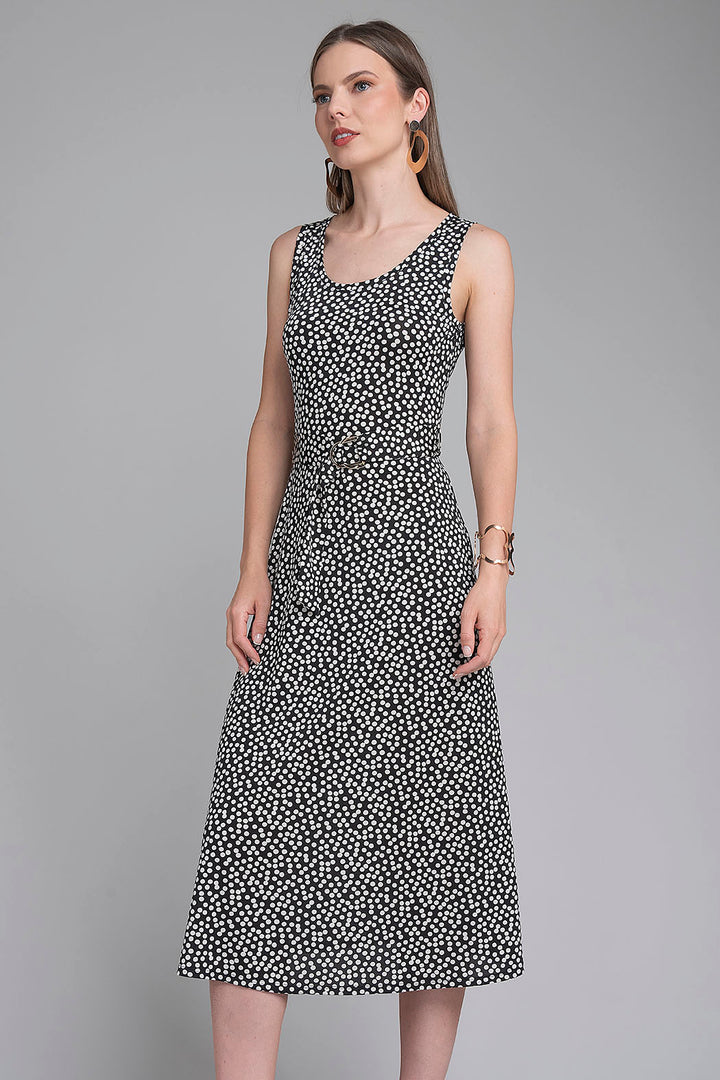 Vestido Largo Estampado Sin Mangas