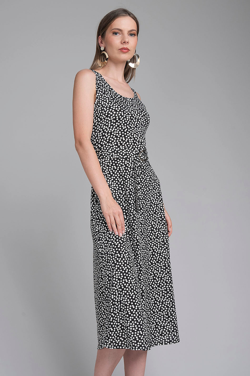 Vestido Largo Estampado Sin Mangas