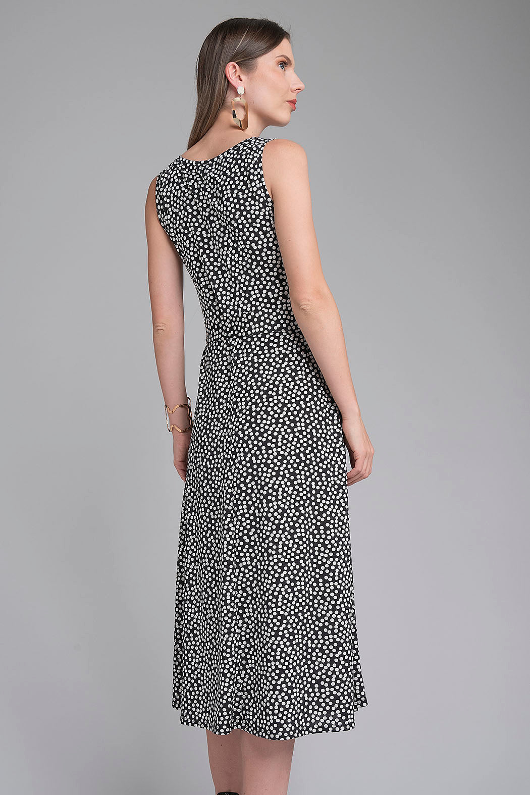 Vestido Largo Estampado Sin Mangas