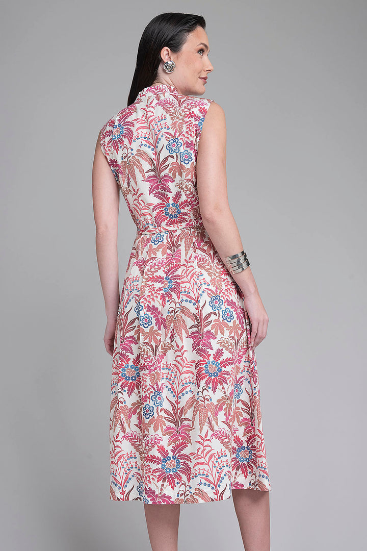 Vestido Camisero Estampado Sin Mangas