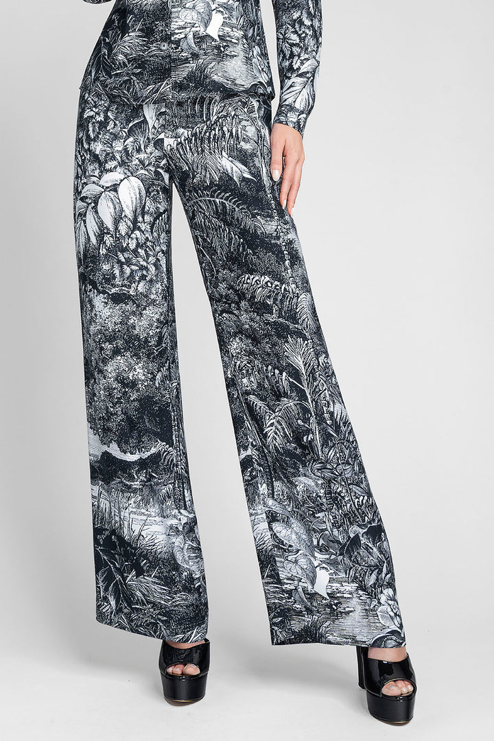 Pantalon Estampado Corte Recto