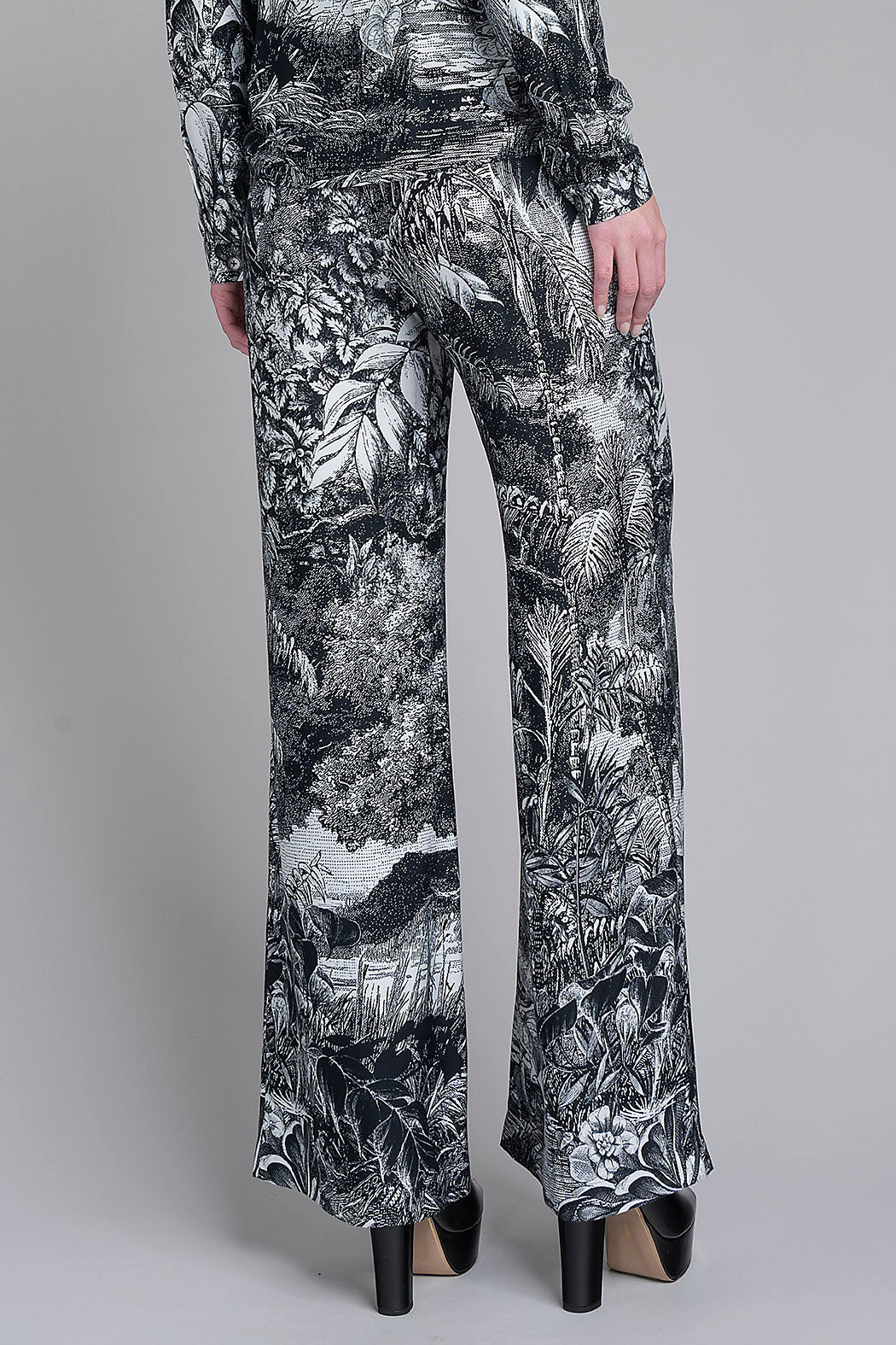 Pantalon Estampado Corte Recto