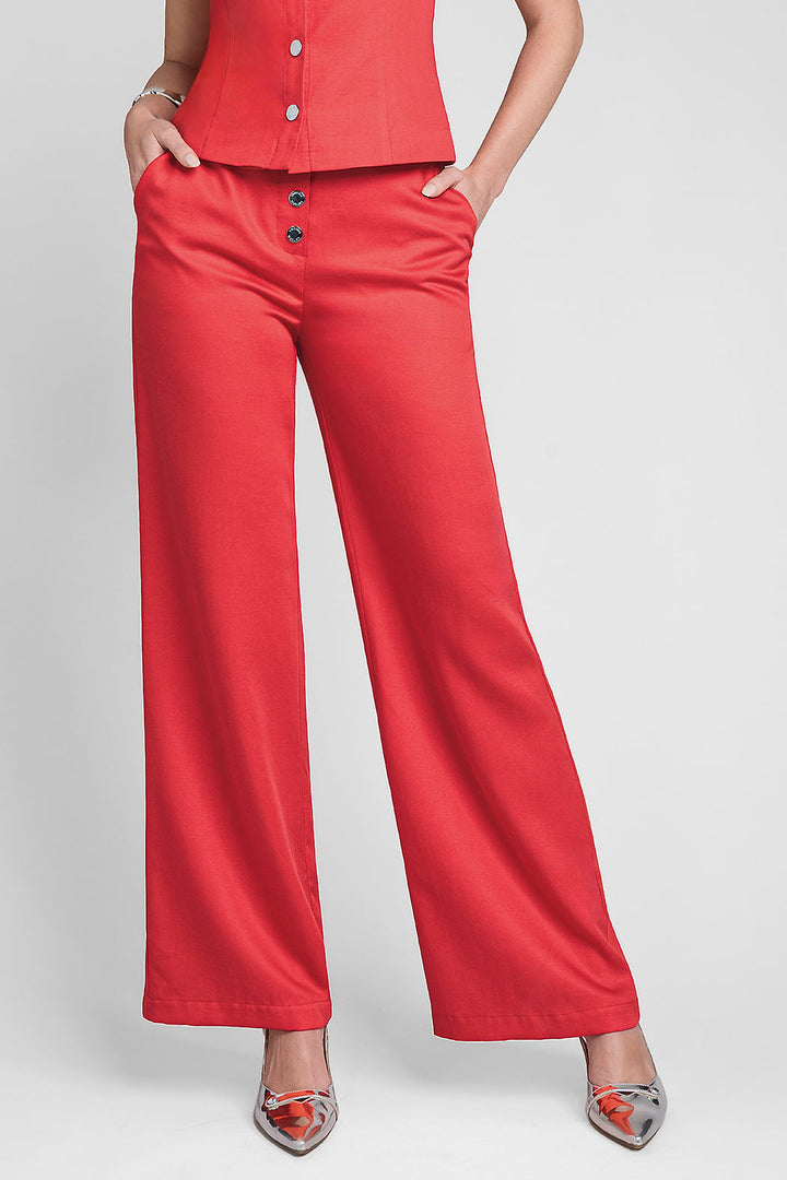 Pantalon Liso Corte Recto