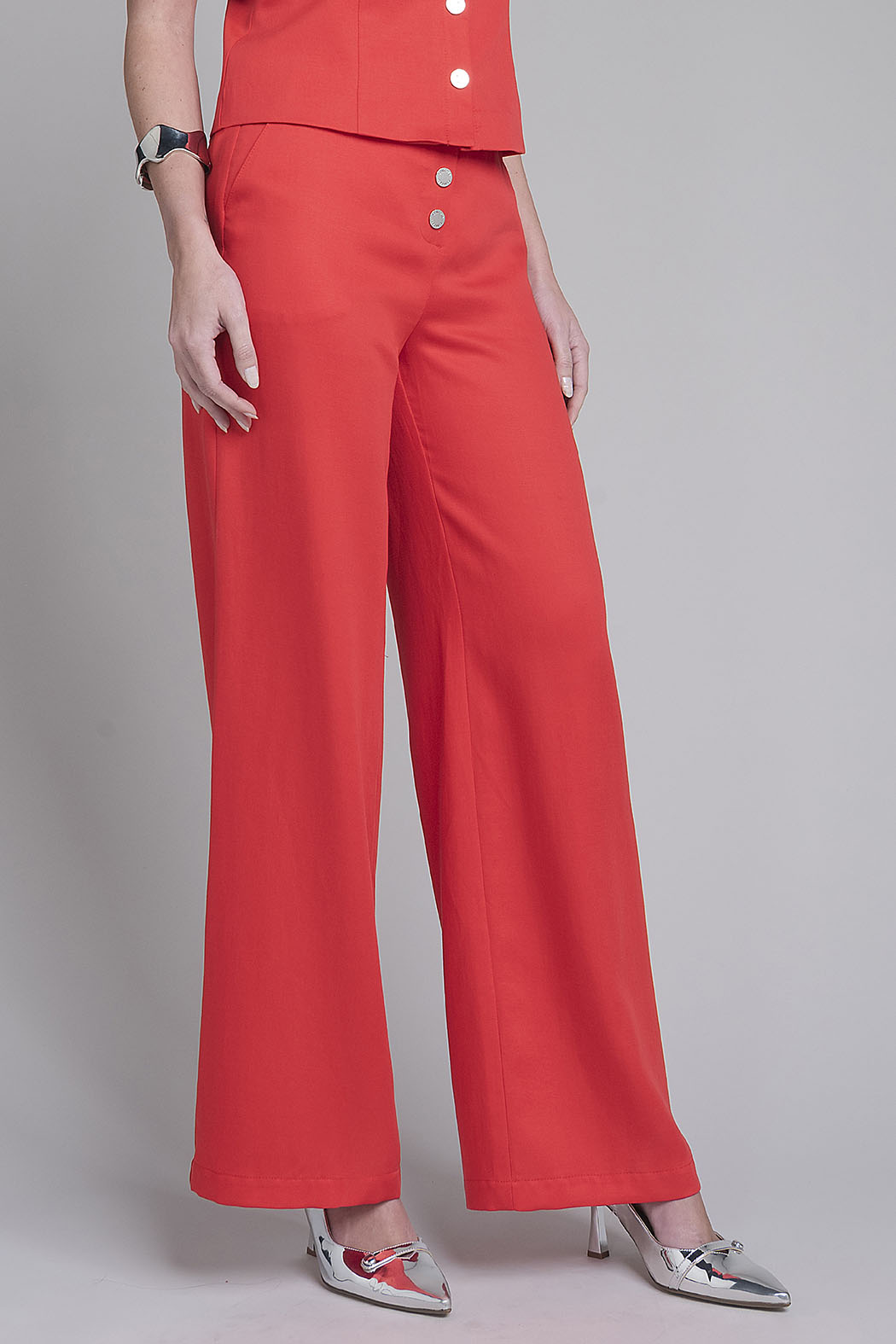 Pantalon Liso Corte Recto