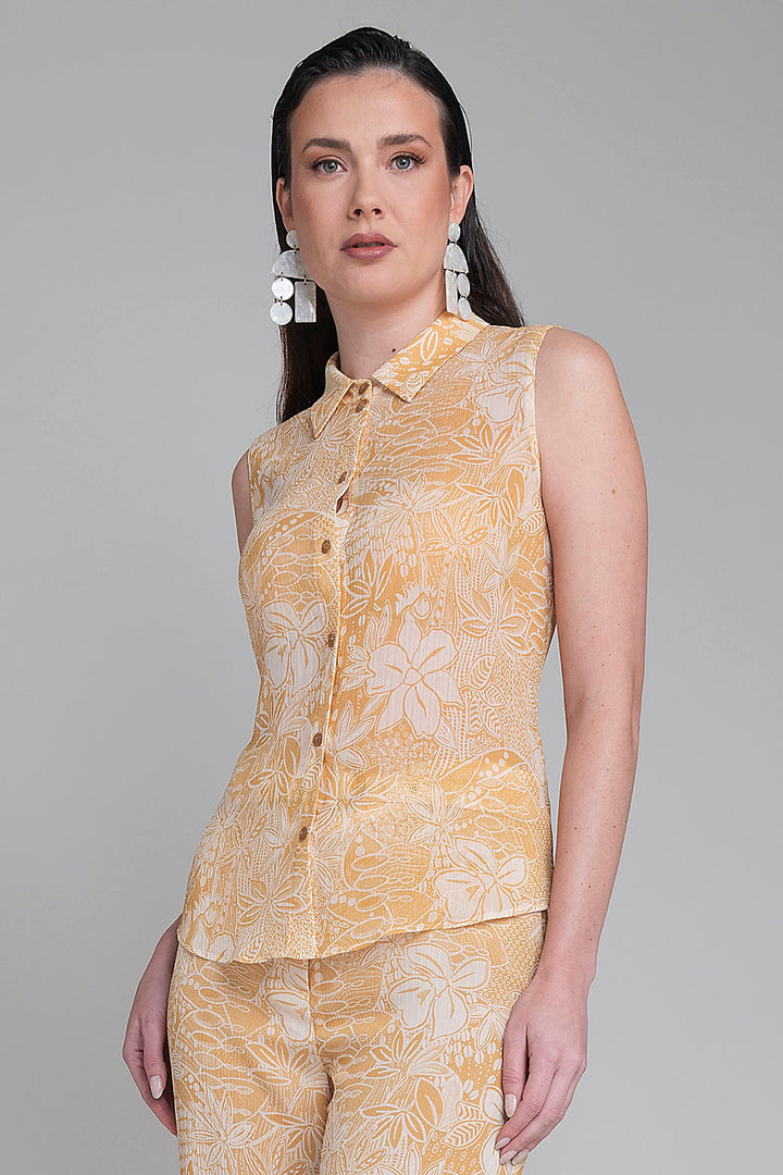 Blusa Estampada Sin Mangas