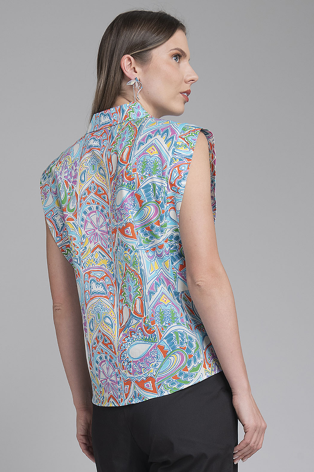 Blusa Estampada Sin Mangas