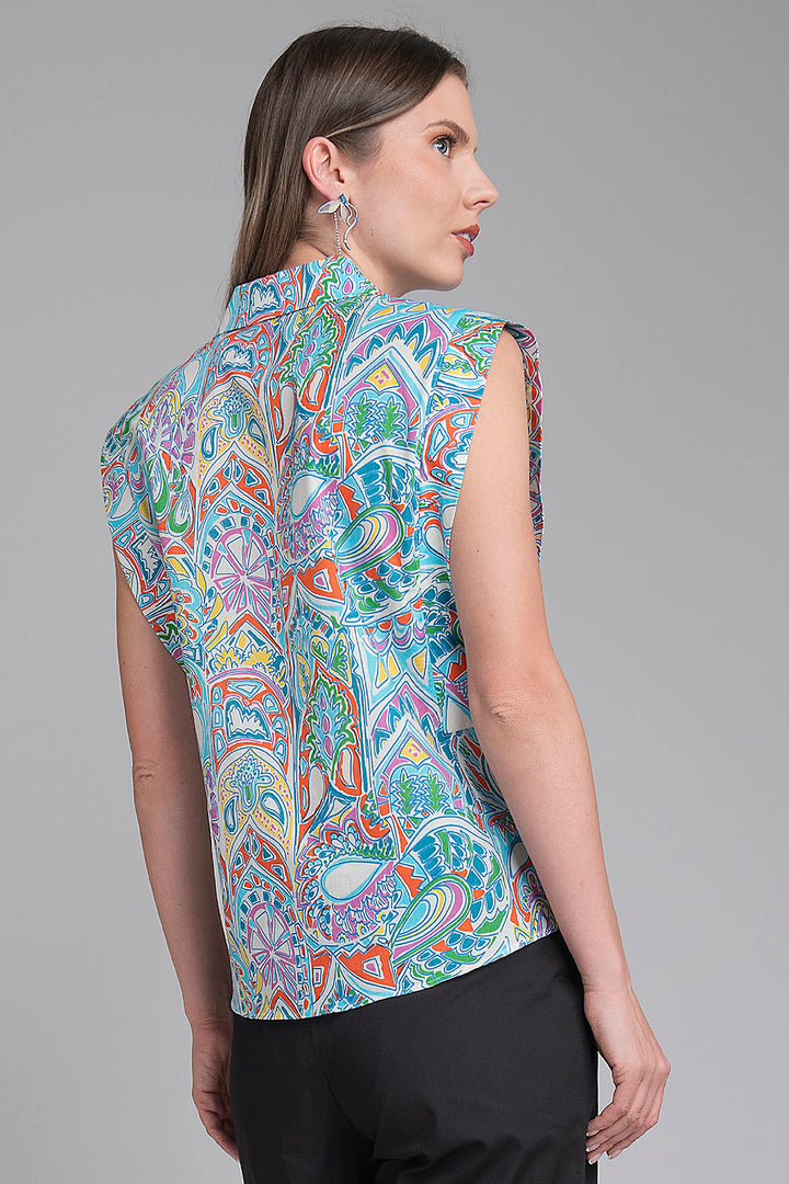 Blusa Estampada Sin Mangas