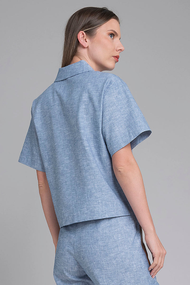Blusa Camisera Jaspeada
