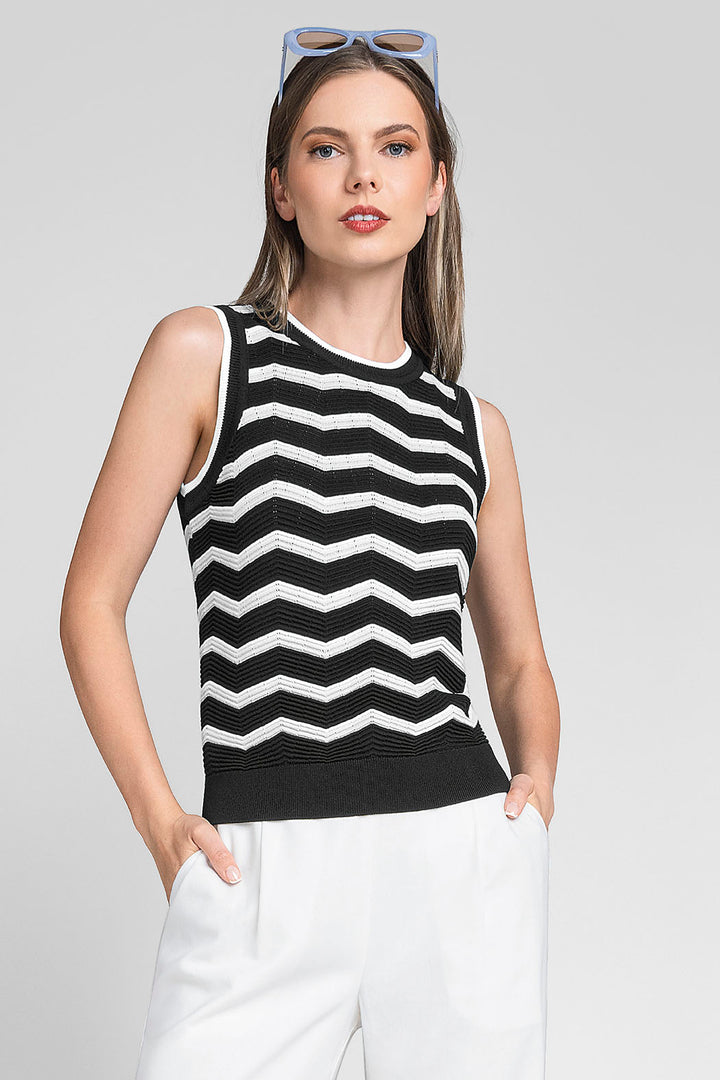 Blusa De Punto Estampada