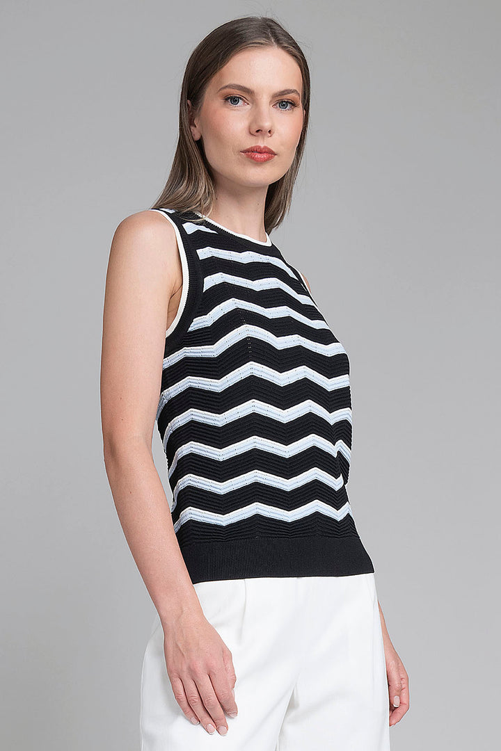 Blusa De Punto Estampada