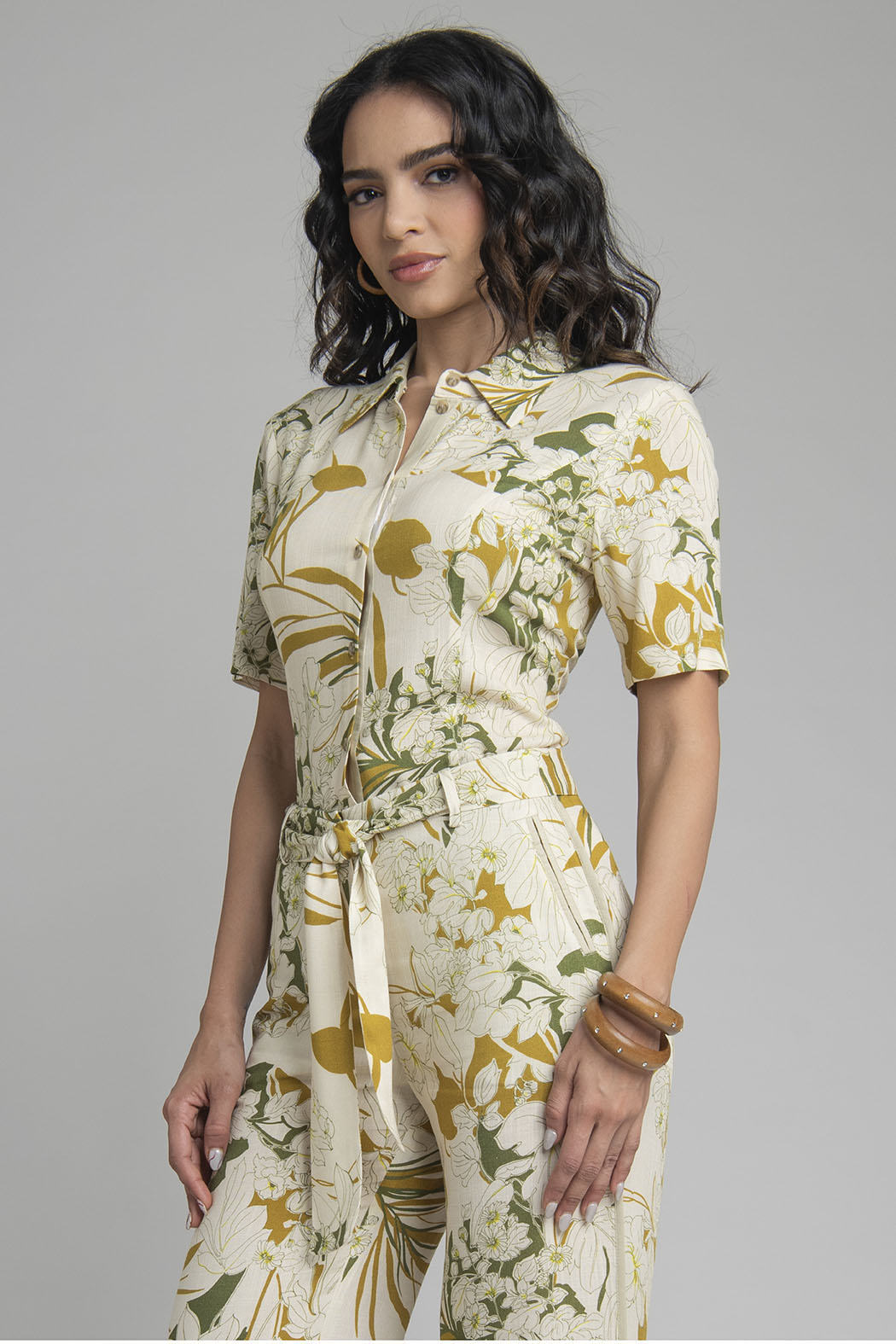 Blusa Estampada De Manga Corta