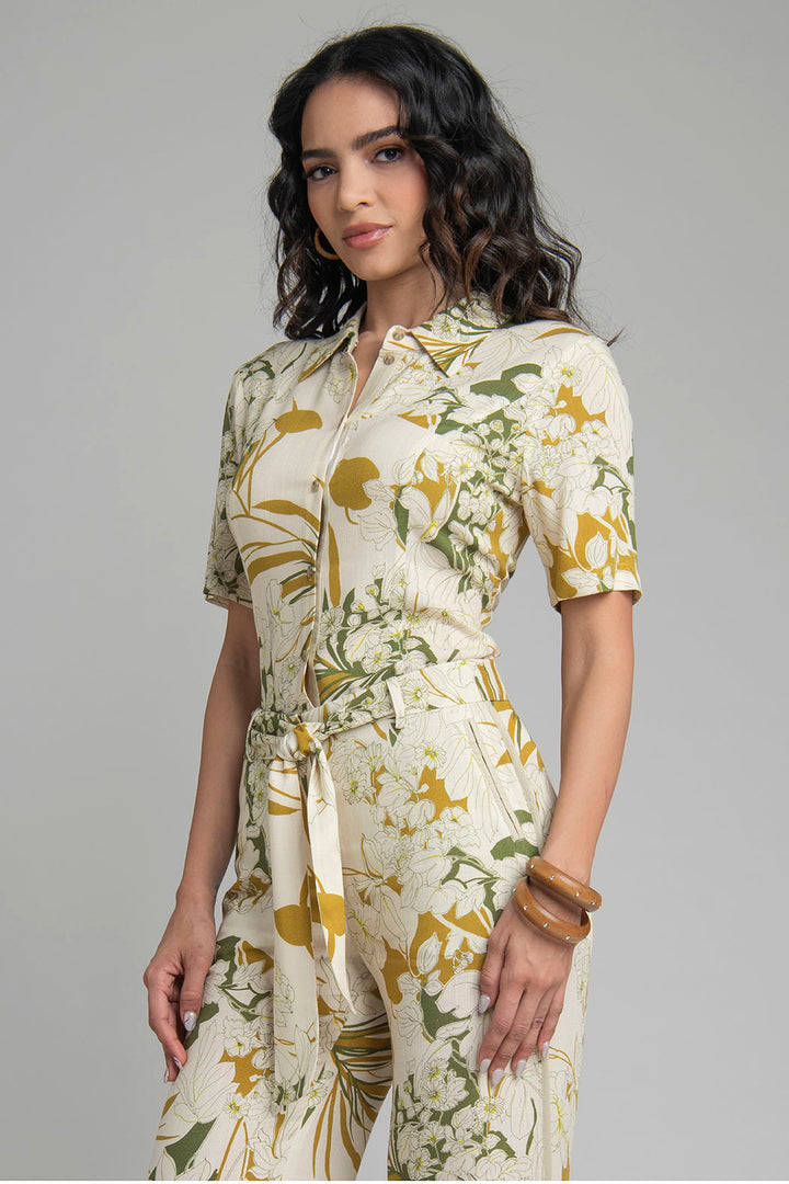 Blusa Estampada De Manga Corta
