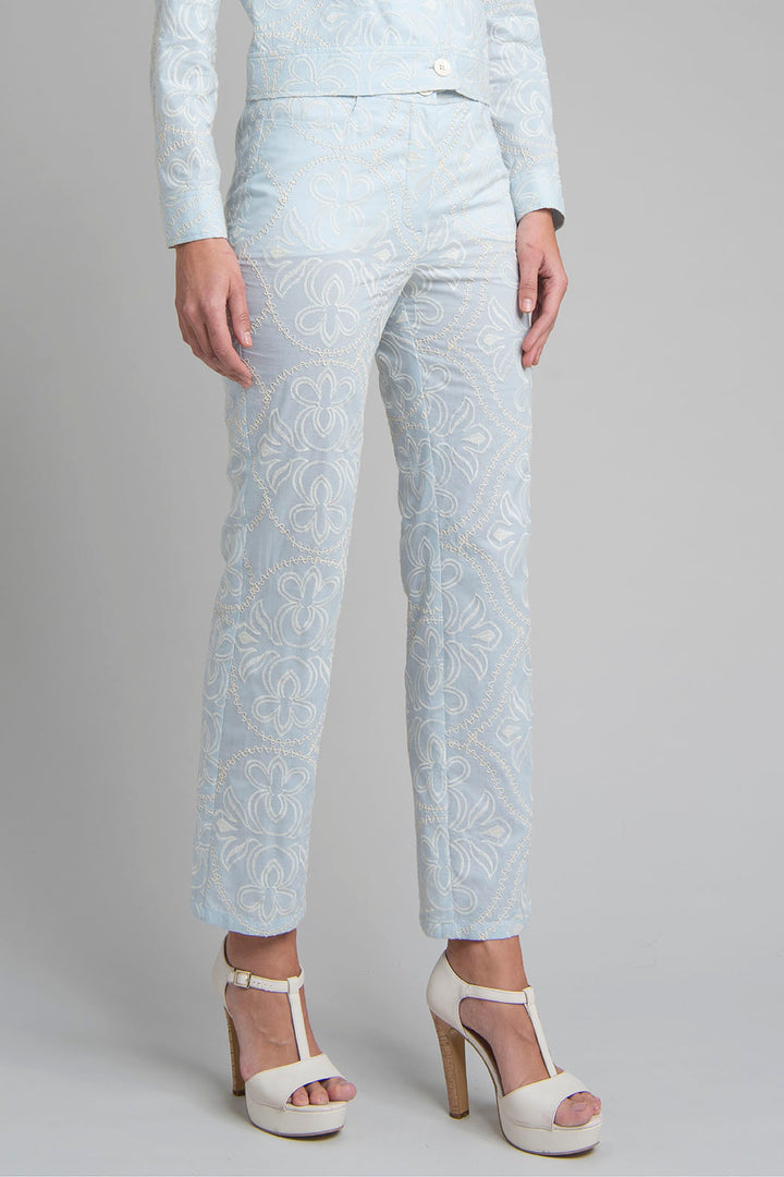 Pantalon Estampado Corte Recto