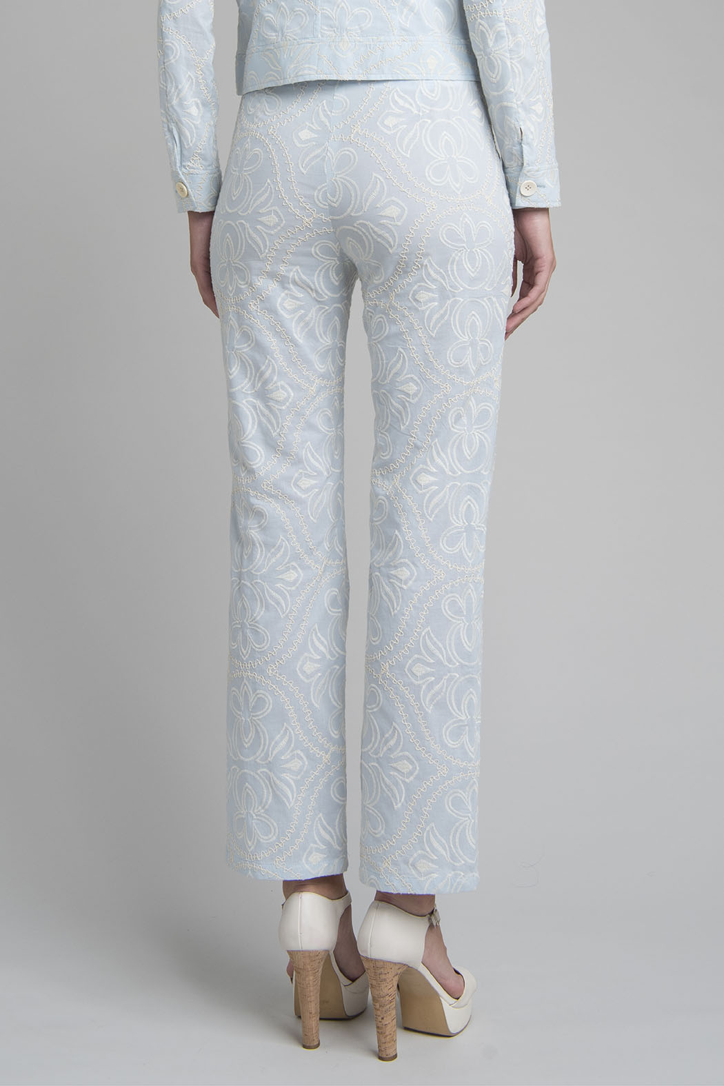 Pantalon Estampado Corte Recto