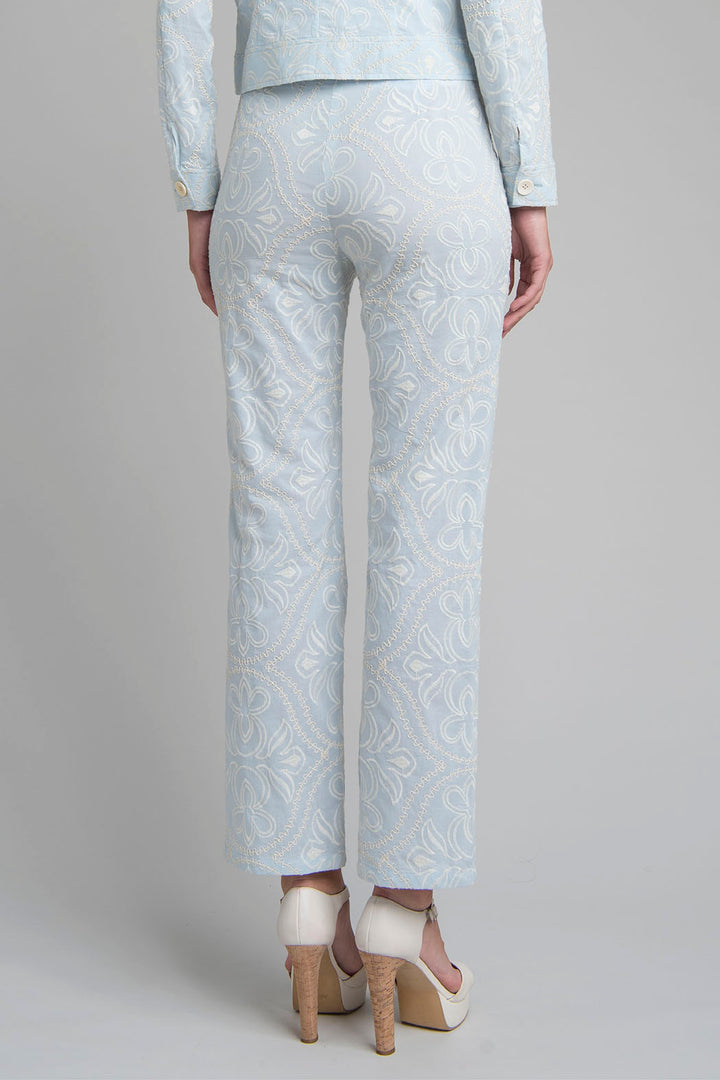 Pantalon Estampado Corte Recto