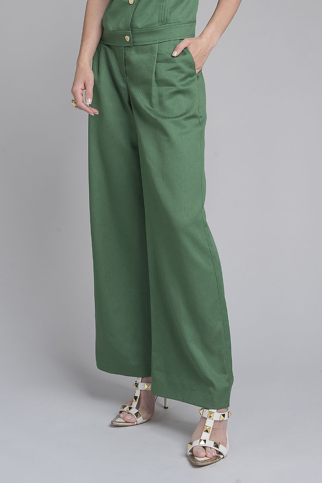 Pantalon Liso Corte Recto