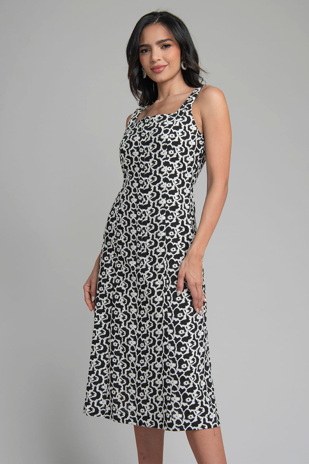 Vestido Estampado Sin Mangas