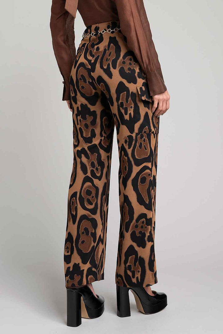 Pantalon Con Estampado Animal Print
