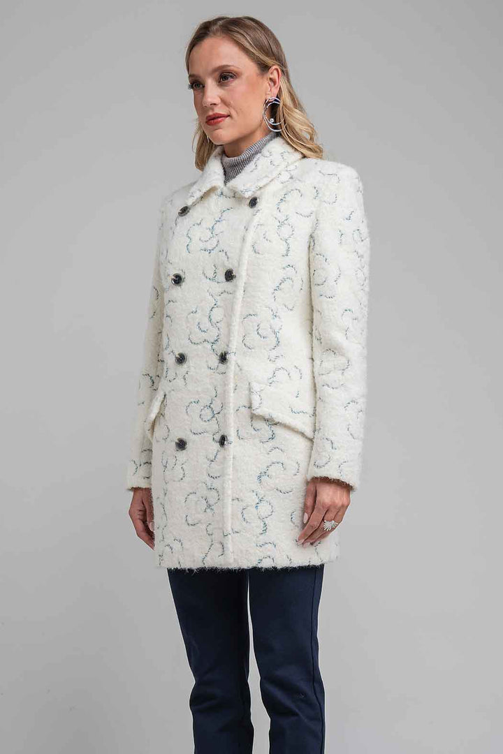 Abrigo Estampado Con Solapa