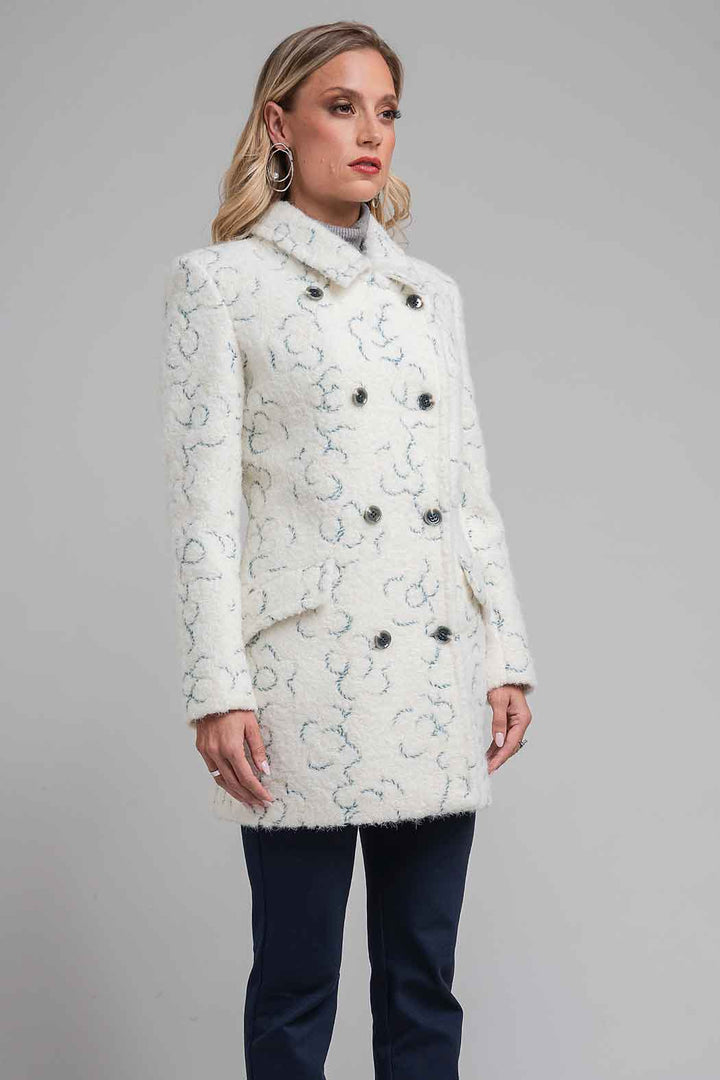 Abrigo Estampado Con Solapa