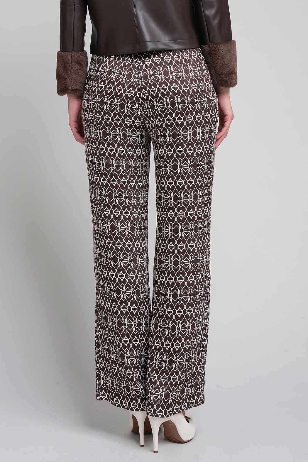 Pantalon Estampado Con Cinturon De Cadena