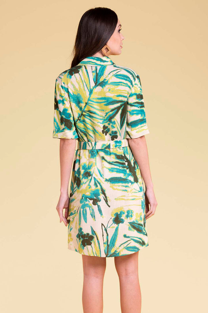 Vestido Camisero Con Estampado De Flores