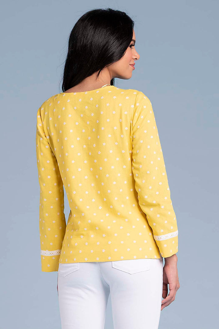 Blusa Con Estampado De Lunares