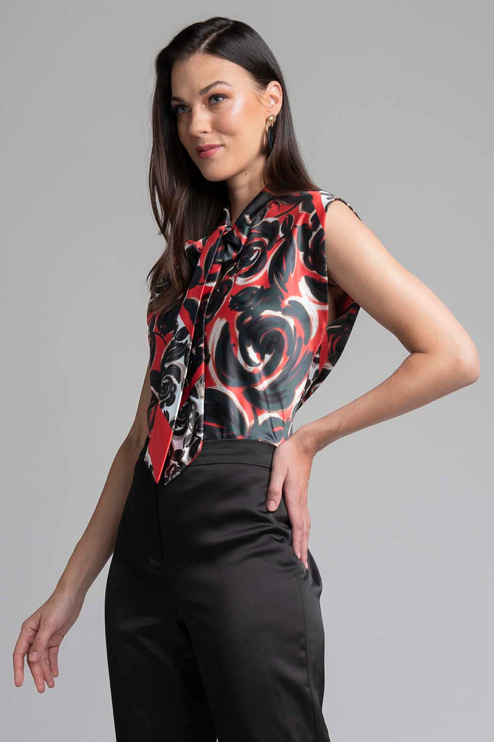 Blusa Con Estampado De Rosas