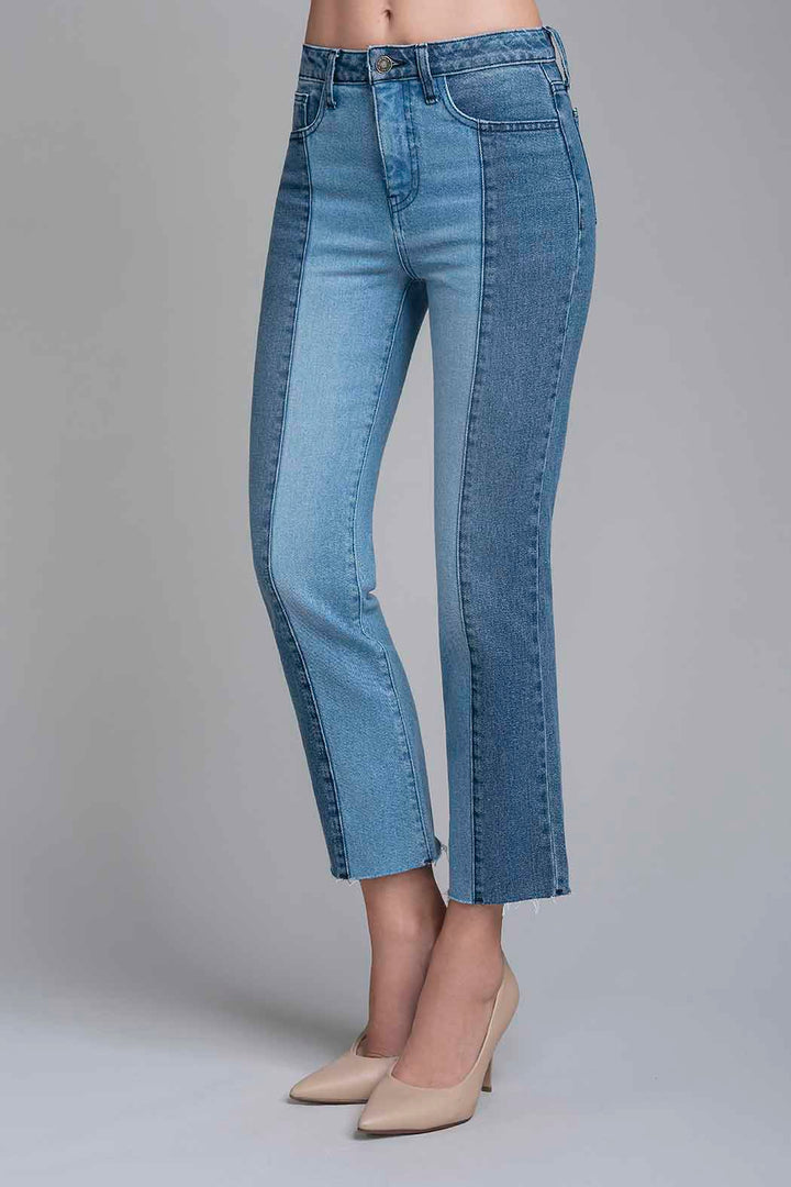 Jeans De Mezclilla En Bloques