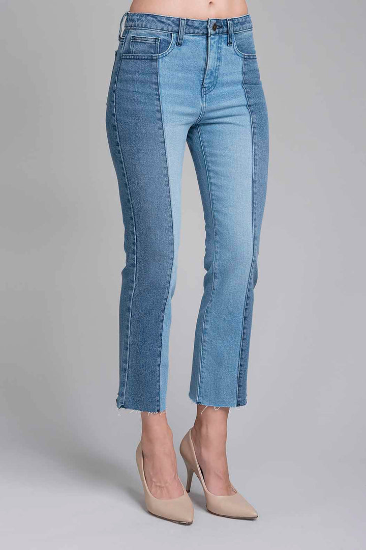 Jeans De Mezclilla En Bloques