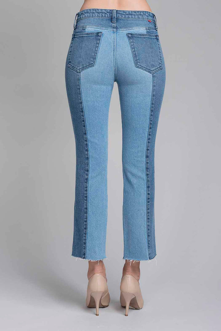 Jeans De Mezclilla En Bloques