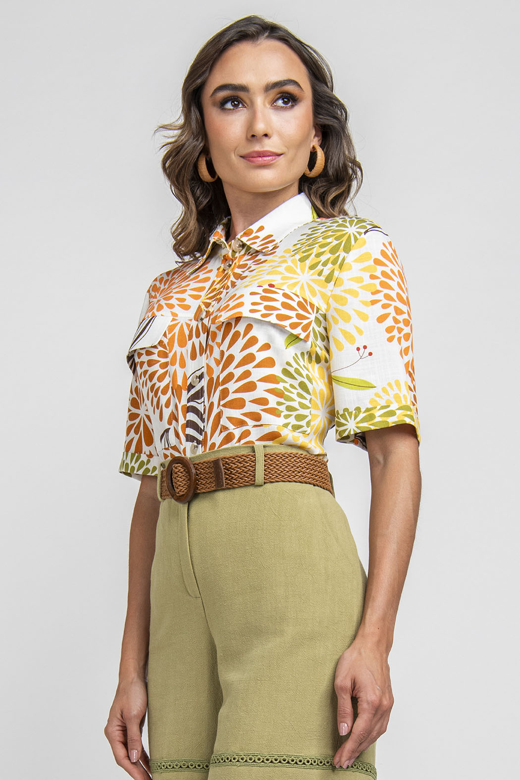 Blusa Camisera Estampada