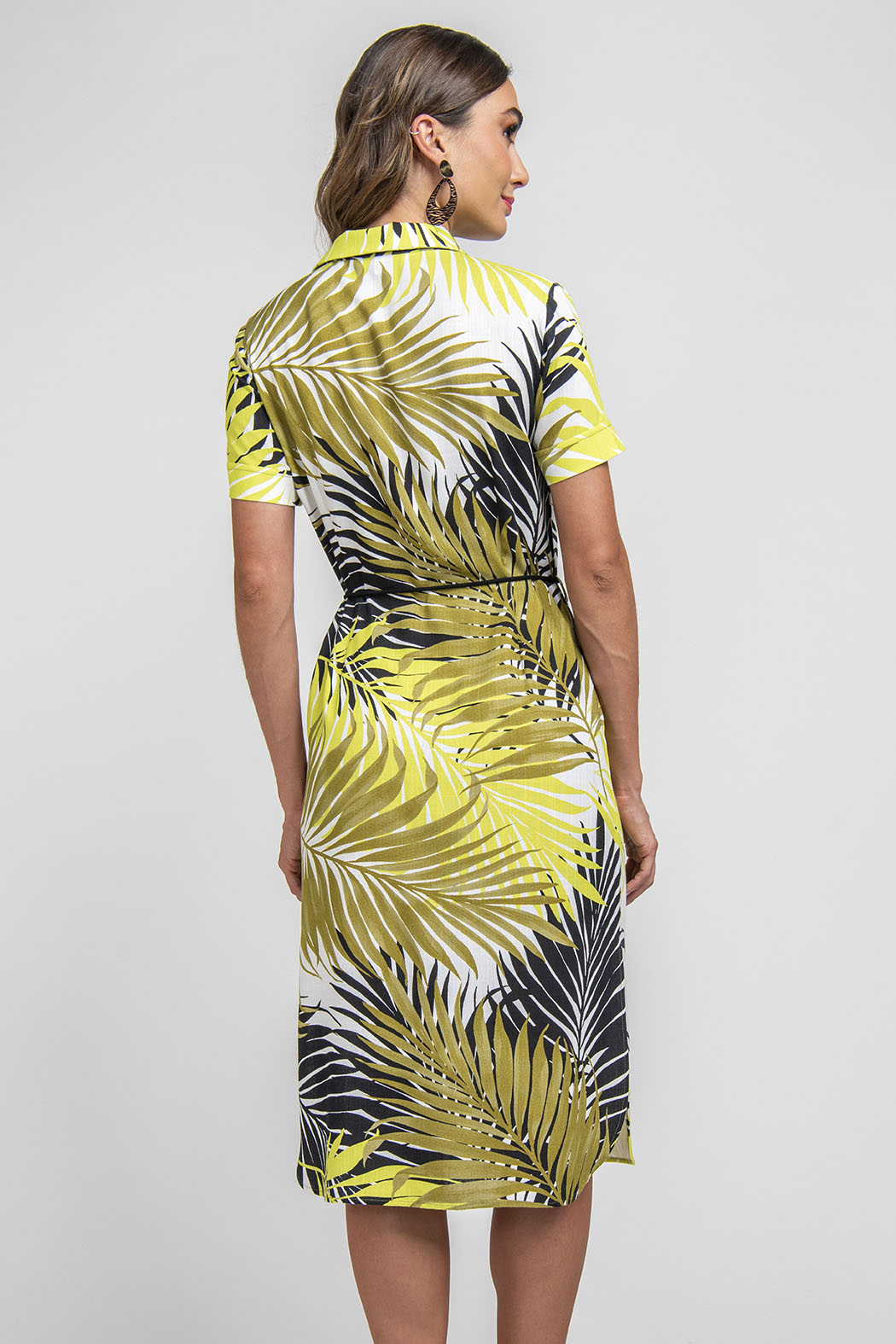 Vestido Estampado De Hojas