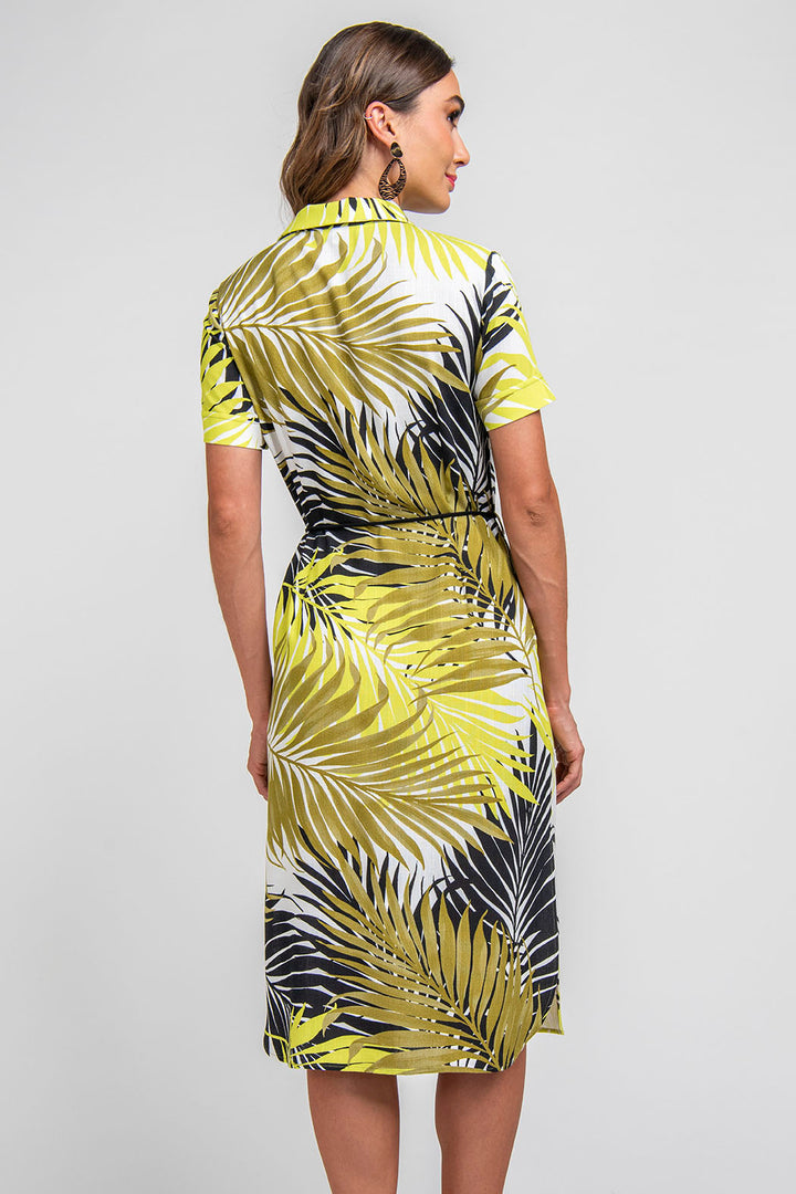 Vestido Estampado De Hojas