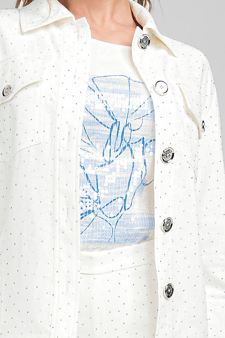 Blusa Con Estampado De Lentejuelas