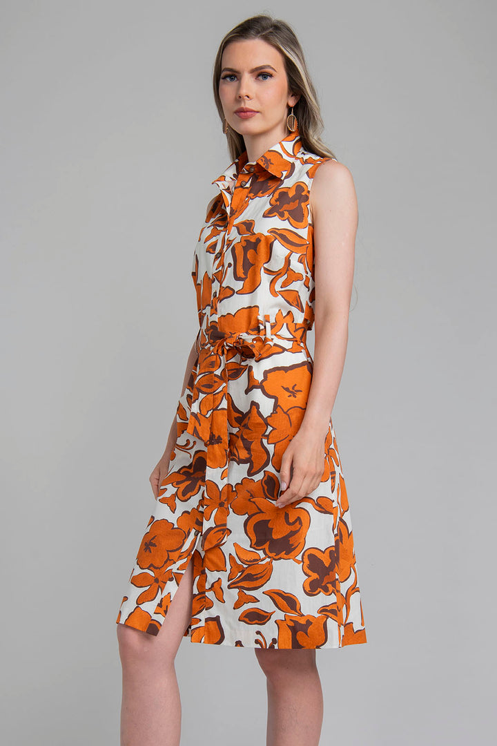 Vestido Sin Mangas Estampado