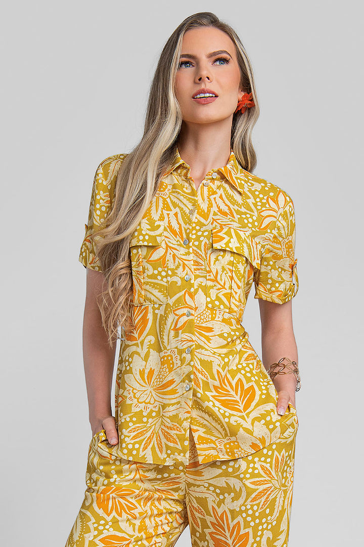 Blusa Camisera Estampada