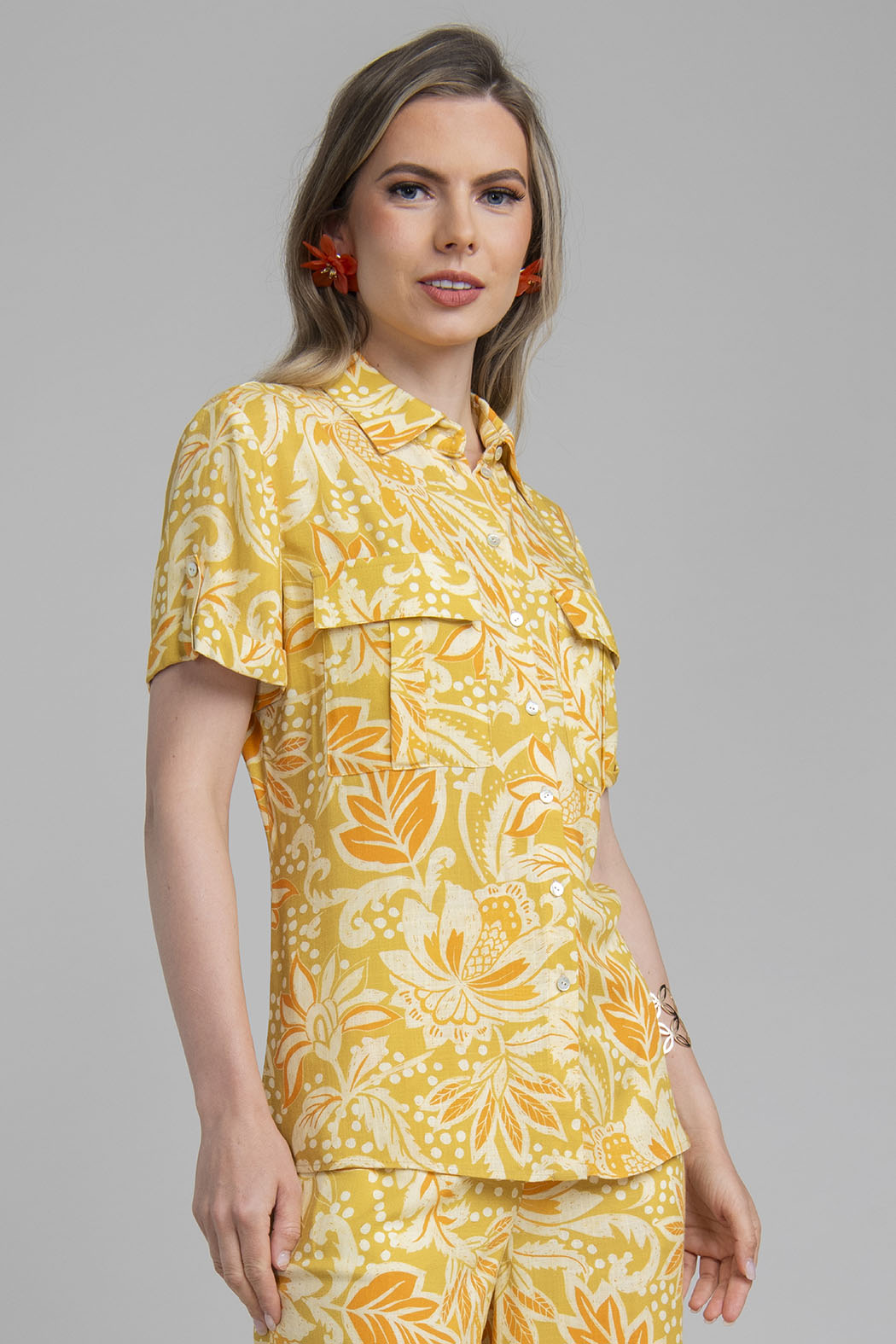 Blusa Camisera Estampada